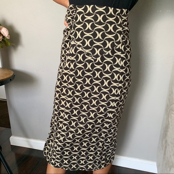 Diane von Furstenberg Pencil Skirt Geometric DVF - Picture 2 of 7